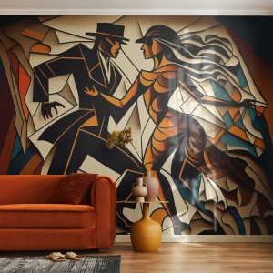 Fototapeta Premium Canvas - Tanec vřelosti a vášně - Kubismus, Tanec, Pár - 150x105 cm