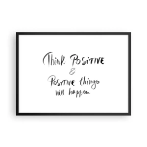 Plakát v černém rámu - Jak žít? - 70x50 cm