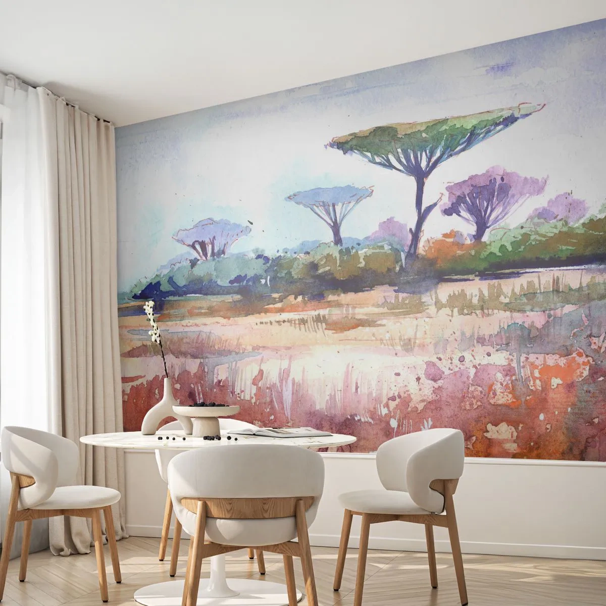 Fototapeta Premium Canvas - Barvy savany - Krajina, Savana, Afrika - 100x70 cm