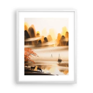 Plakát v bílém rámu - Dál než na Dálném východu - 40x50 cm