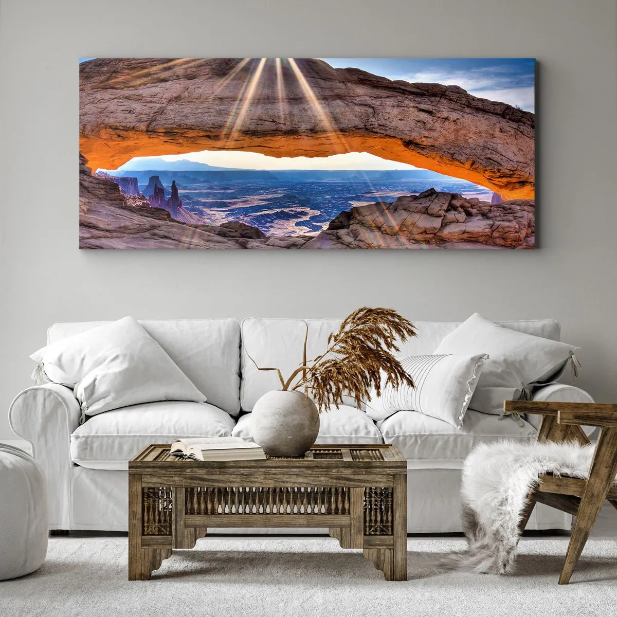 Obraz na plátně - Skalní branou - 90x30 cm