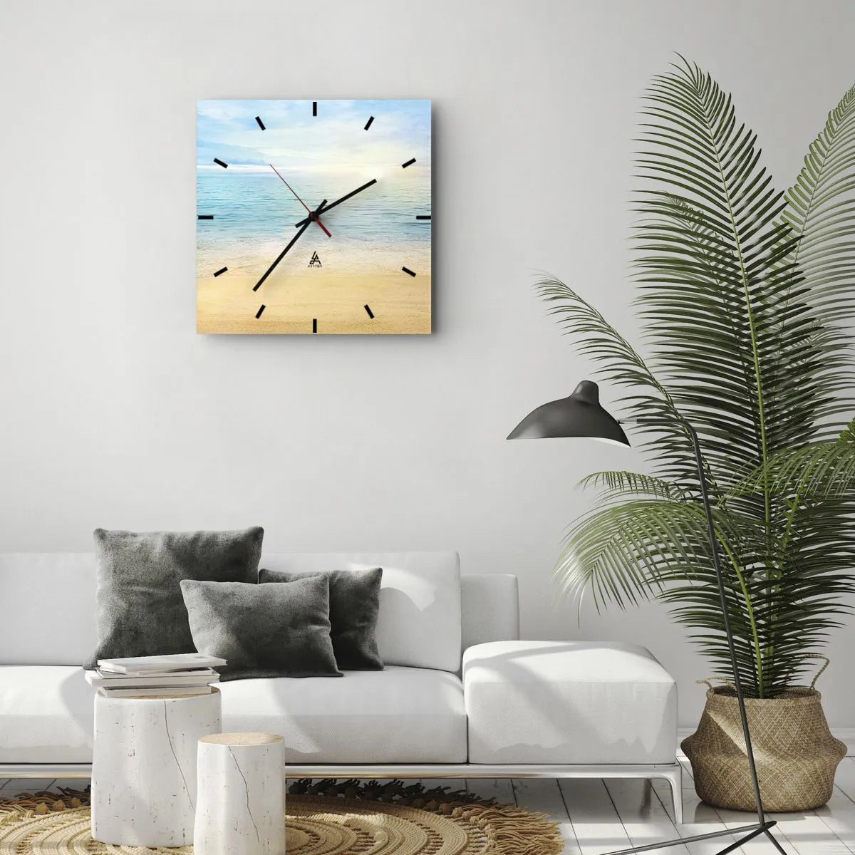 Nástěnné hodiny - Velká modř - 30x30 cm