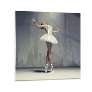 Obraz na skle - Lehce jako pták - 30x30 cm