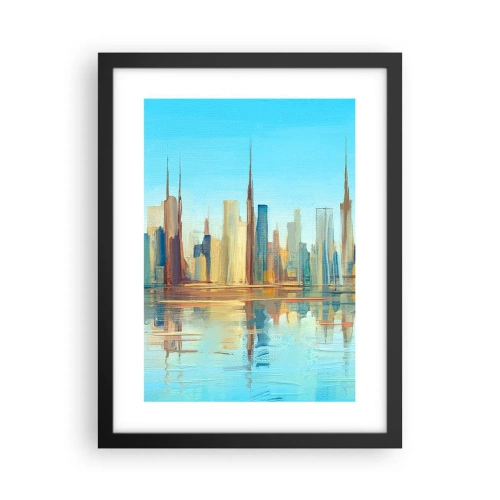 Plakát v černém rámu - Prosluněná metropole - 30x40 cm