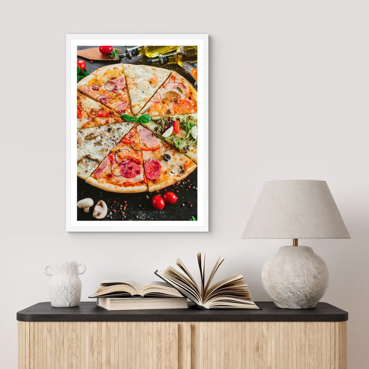 Plakát v bílém rámu - Vějíř chutí - 61x91 cm