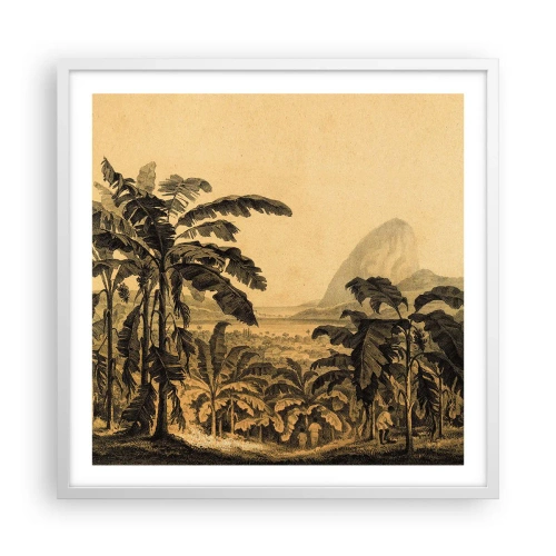 Plakát v bílém rámu - V koloniálním stylu - 60x60 cm