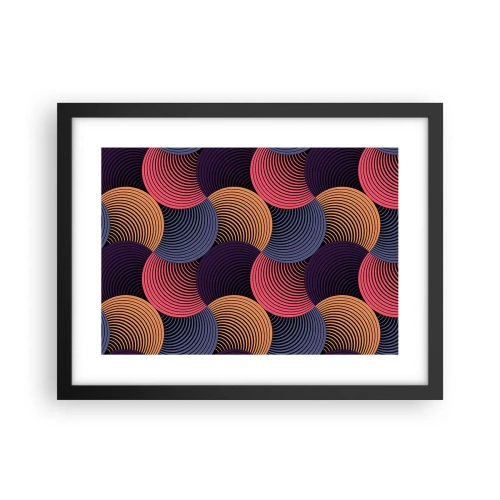 Plakát v černém rámu - V kruhovém rytmu - 40x30 cm