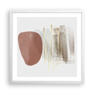 Plakát v bílém rámu - Abstraktní kolonáda - 50x50 cm