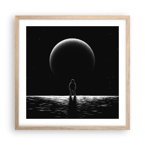 Plakát v rámu světlý dub - Tváři v tvář - 50x50 cm