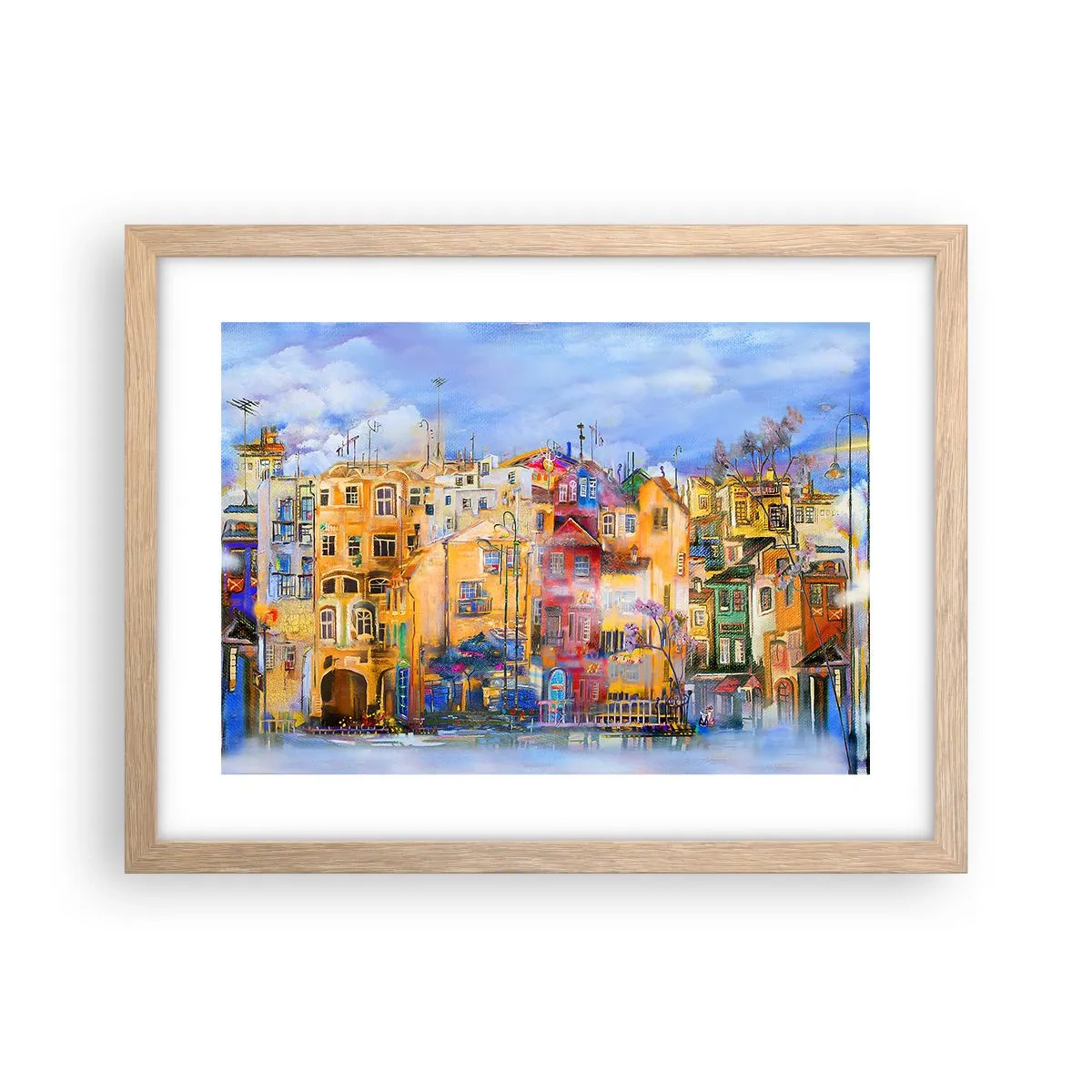 Plakát v rámu světlý dub - Jsme spolu - 40x30 cm