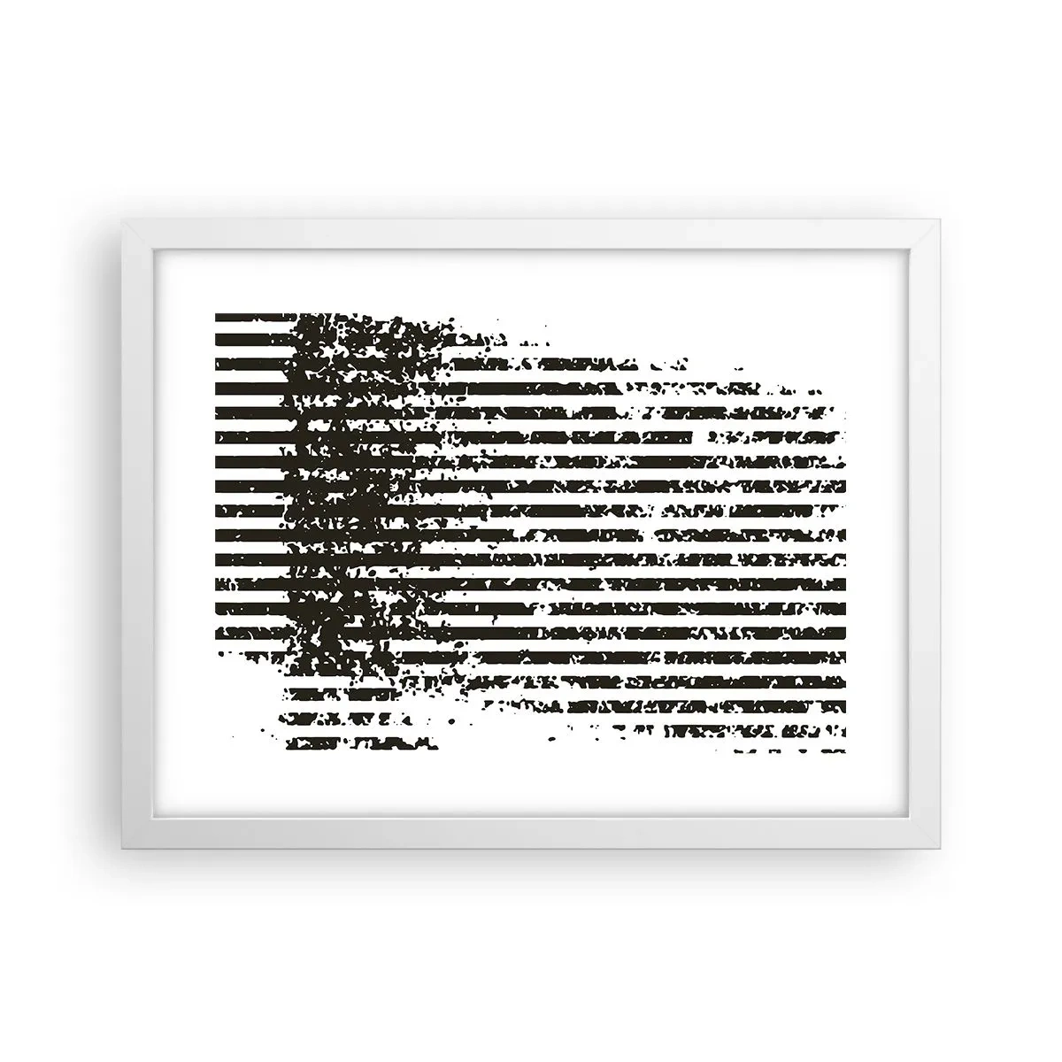 Plakát v bílém rámu - Rytmus a šum - 40x30 cm