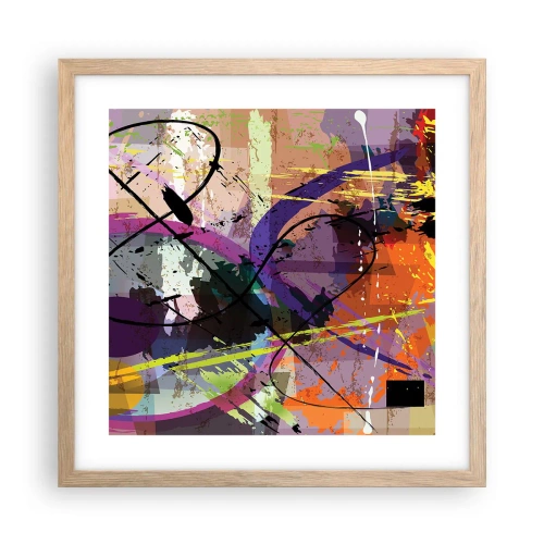 Plakát v rámu světlý dub - Lze přímo nebo kolem - 40x40 cm