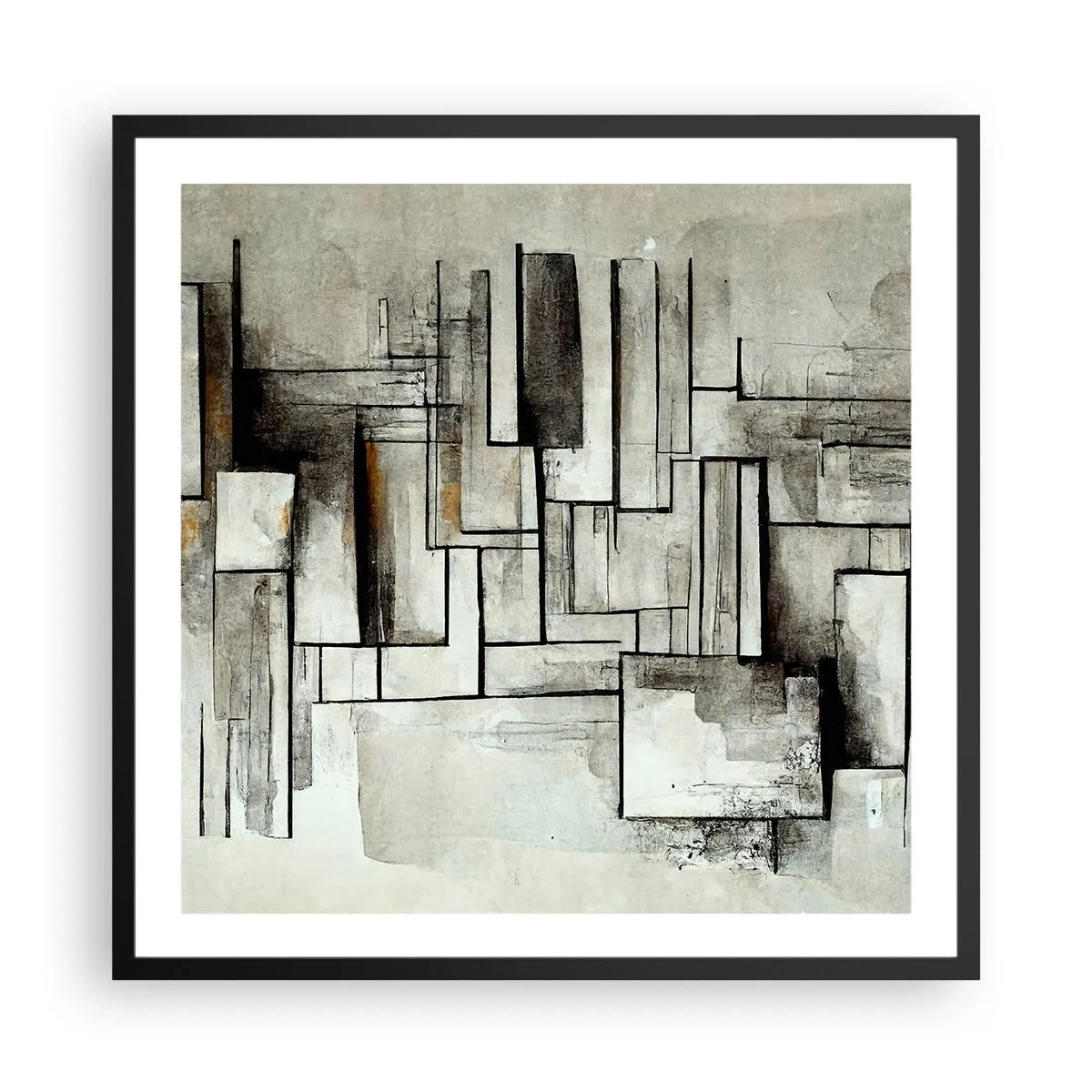 Plakát v černém rámu - Síla jednoduchosti - 60x60 cm