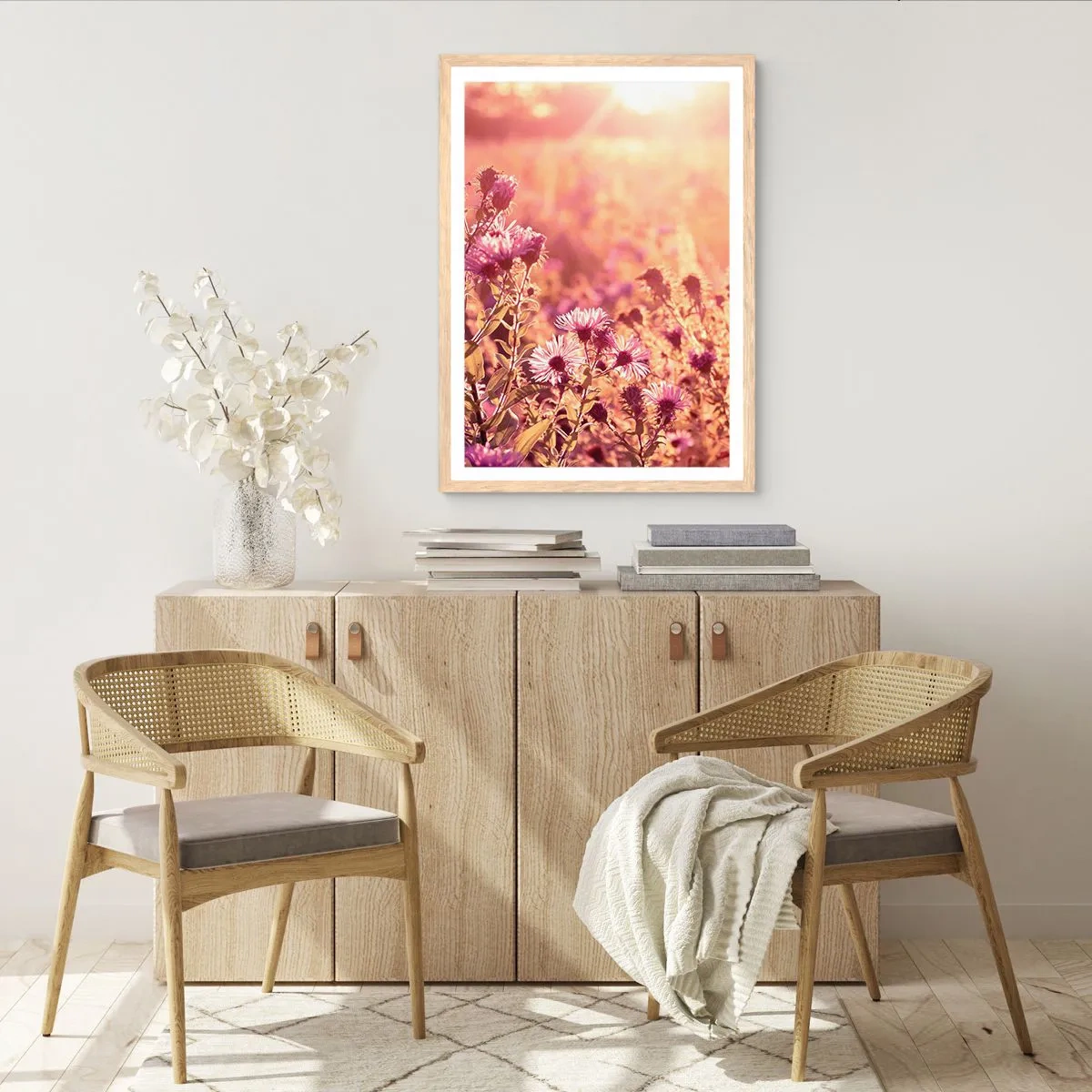 Plakát v rámu světlý dub - Než skončí léto - 40x50 cm