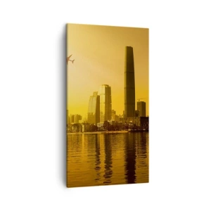 Obraz na plátně - Zlaté město - 45x80 cm