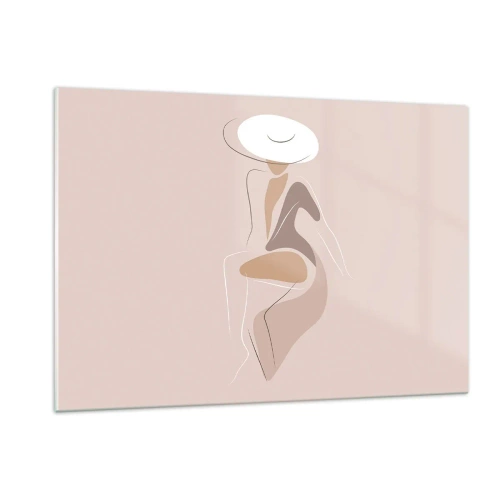 Obraz na skle - Jak vypadá pravá dáma? - 120x80 cm