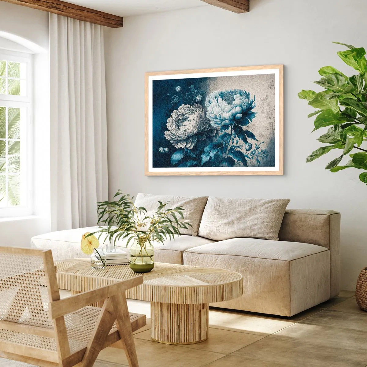 Plakát v rámu světlý dub - Shodný pár - 91x61 cm