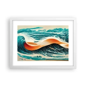 Plakát v bílém rámu - Surfařův sen - 40x30 cm