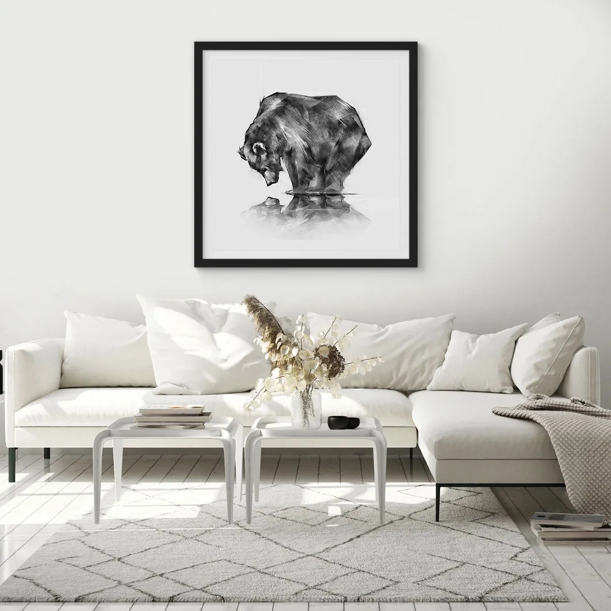 Plakát v černém rámu - Je příjemné se sekat s někým blízkým - 50x50 cm