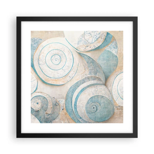 Plakát v černém rámu - Co skrývá mušle? - 40x40 cm