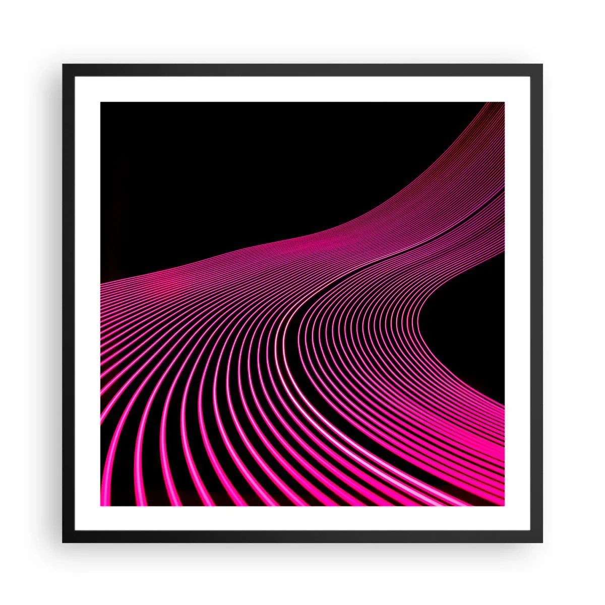 Plakát v černém rámu - Alej světla - 60x60 cm