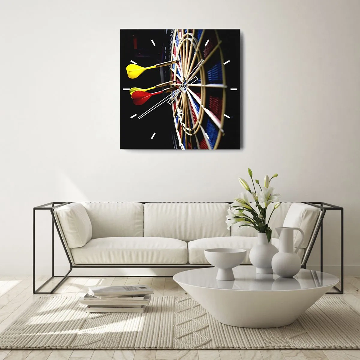 Nástěnné hodiny - Přesný zásah - 40x40 cm