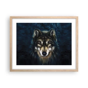 Plakát v rámu světlý dub - Alfa? A omega - 50x40 cm