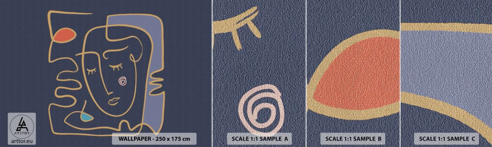 Vzor Fototapety Premium Canvas - V zádumčivosti - Portrét, Tvář, Kus - 100x30 cm