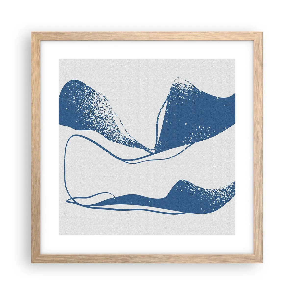 Plakát v rámu světlý dub - Okřídlená abstrakce - 40x40 cm