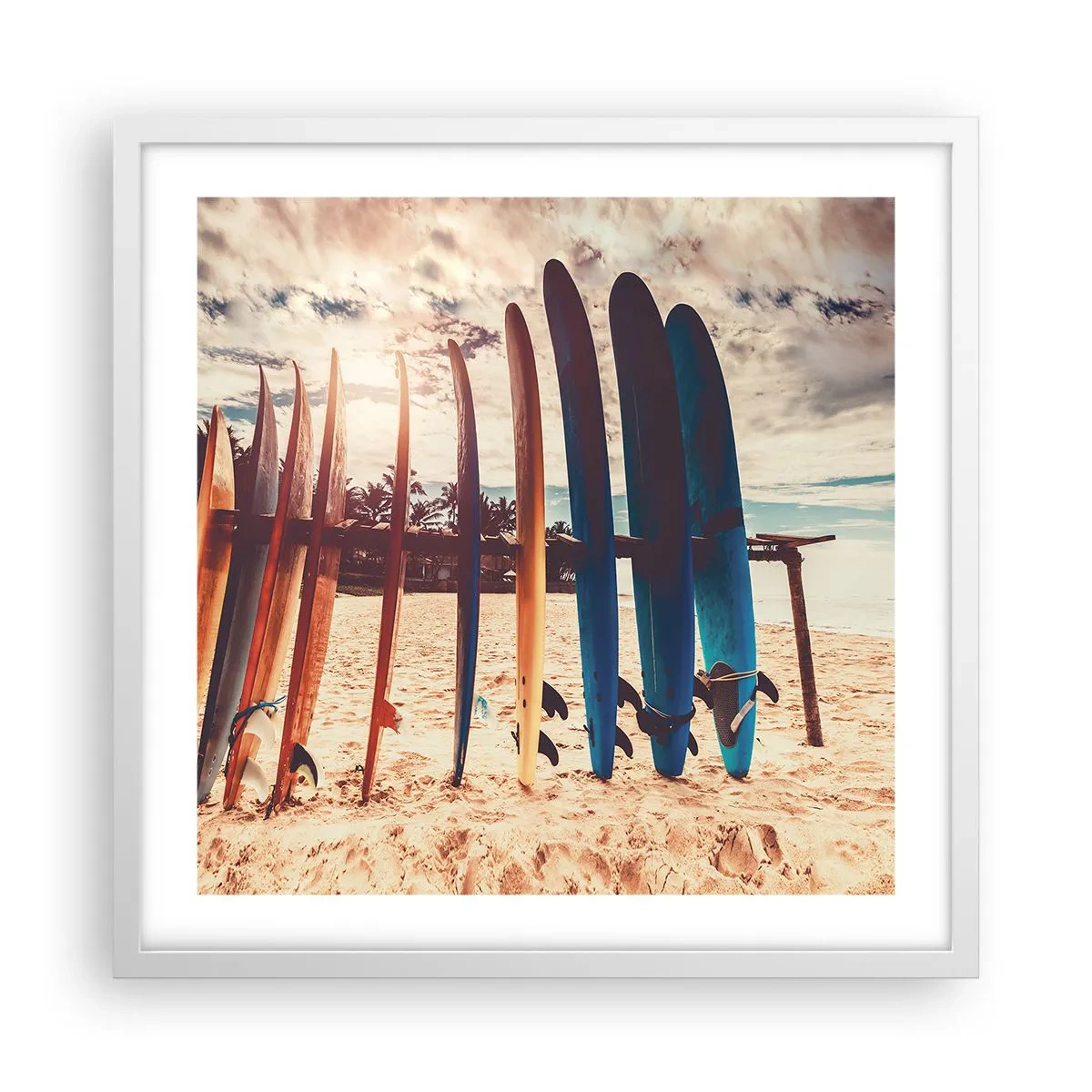 Plakát v bílém rámu - Dobrou noc, nashle zítra. - 50x50 cm