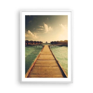 Plakát v bílém rámu - Vřelé pozvání - 50x70 cm