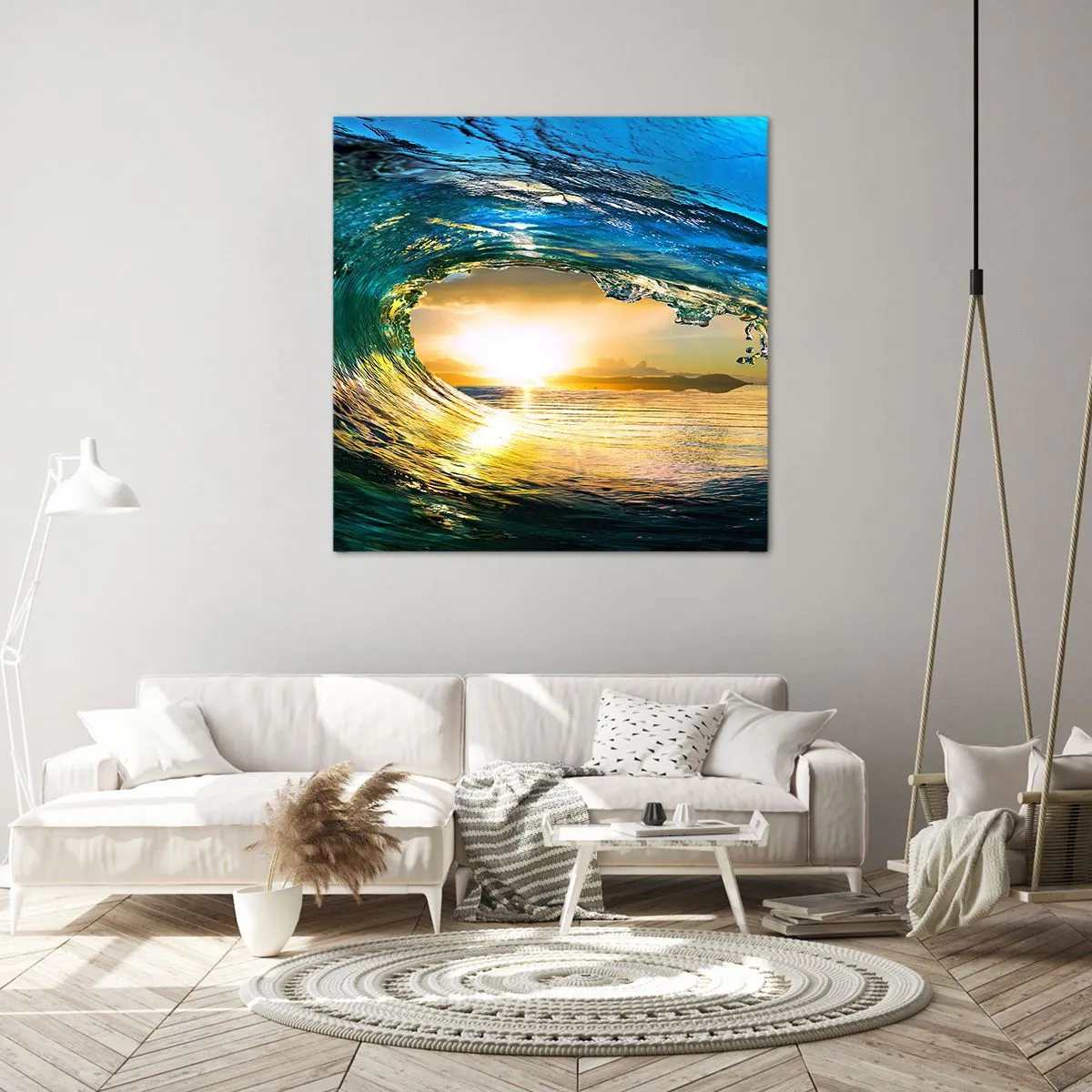 Obraz na plátně - Ve smaragdově-zlatém křišťálu - 50x50 cm