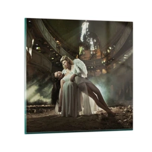 Obraz na skle - Duch starého divadla - 50x50 cm