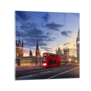 Obraz na skle - Zvláštní znaky - 40x40 cm