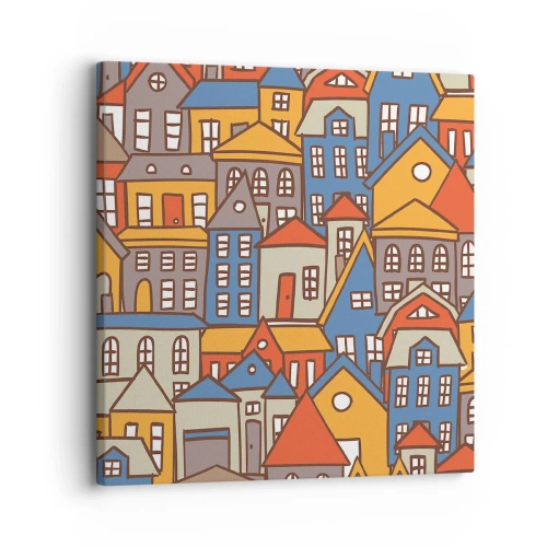 Obraz na plátně - Za domem dům - 30x30 cm