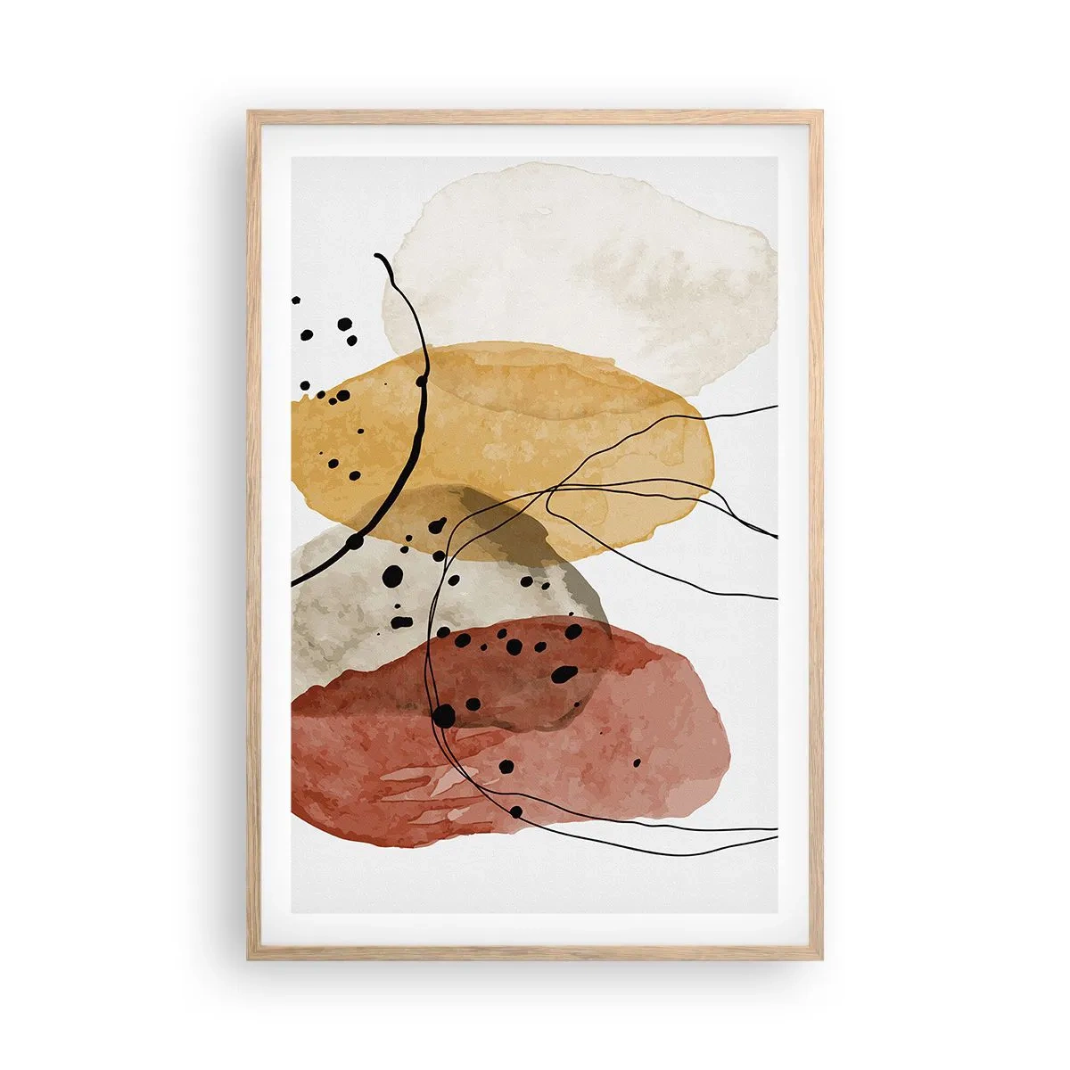 Plakát v rámu světlý dub - Jako lehký, průzračný vzduch - 61x91 cm