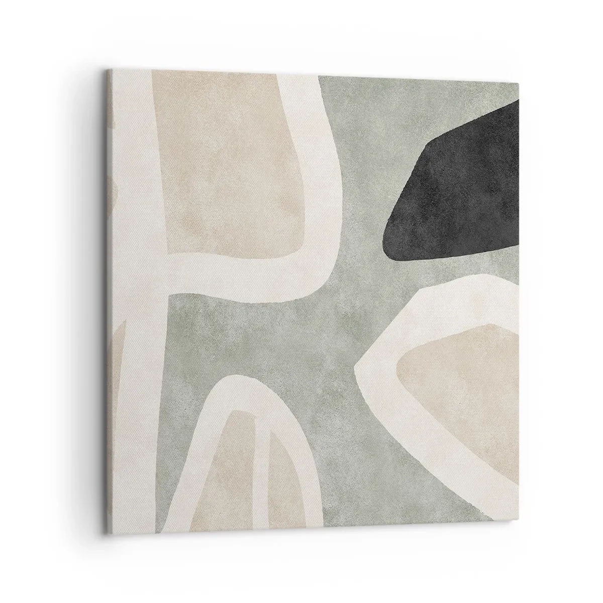 Obraz na plátně - Kompozice s černým motivem - 50x50 cm