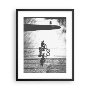 Plakát v černém rámu - Dopředu, přes město - 40x50 cm