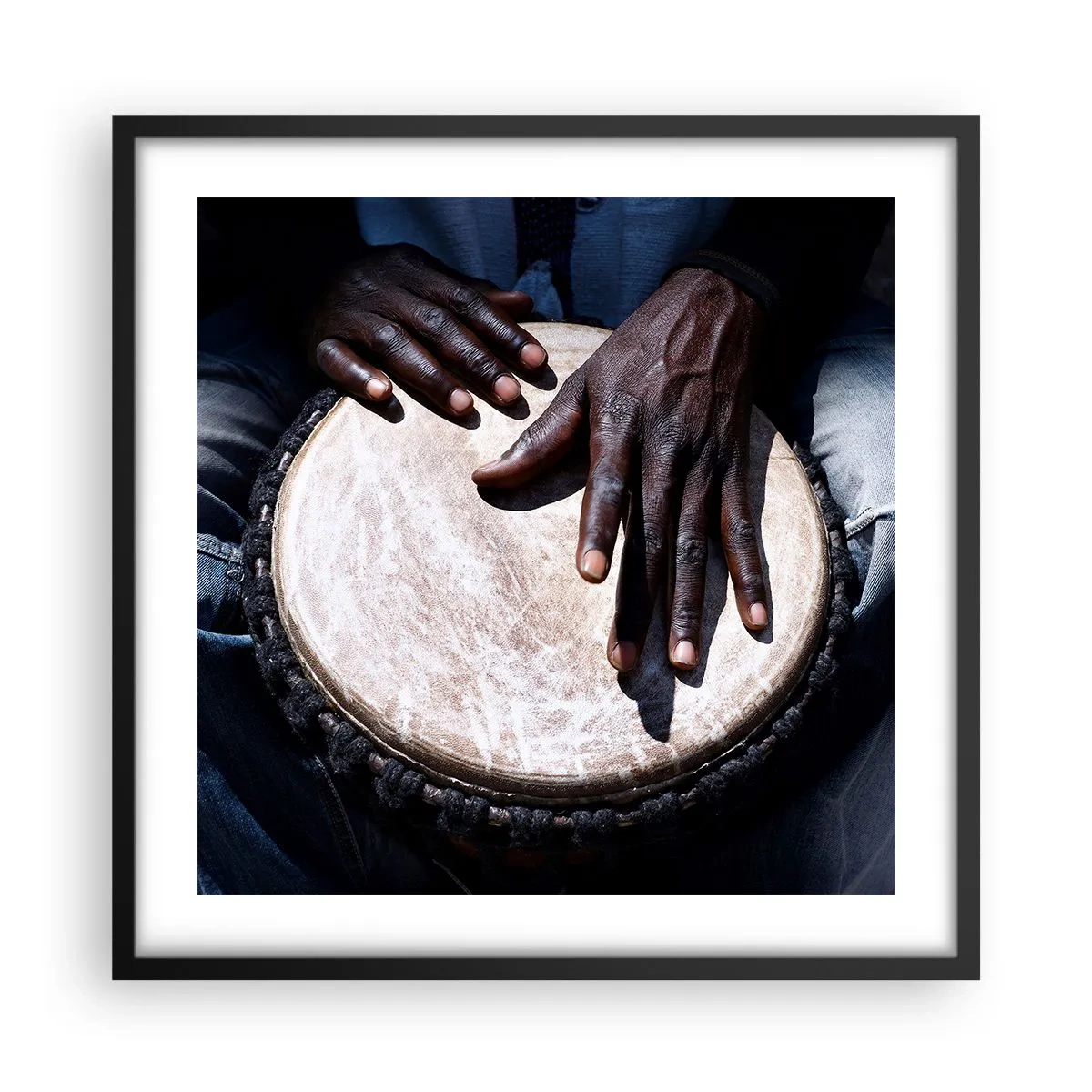 Plakát v černém rámu - Žijte ve svém rytmu - 50x50 cm