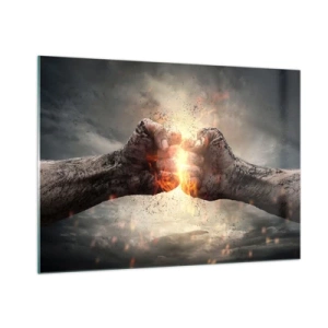 Obraz na skle - Jdi do války - 100x70 cm