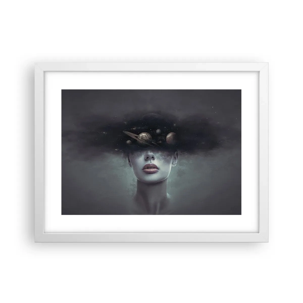 Plakát v bílém rámu - A planety… - 40x30 cm