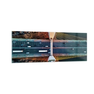 Obraz na skle - Za vodami, za lesy - 140x50 cm