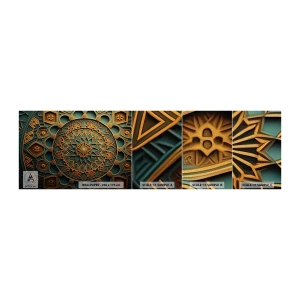 Vzor Fototapety Premium Sand - V arabském stylu - Mozaika, arabština, Dekorace - 100x30 cm