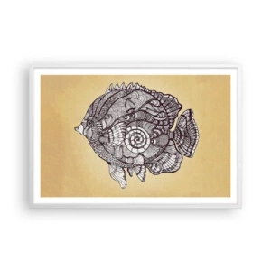 Plakát v bílém rámu - Z oceánu ornamentů - 91x61 cm
