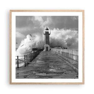 Plakát v rámu světlý dub - Nebojácná - 60x60 cm