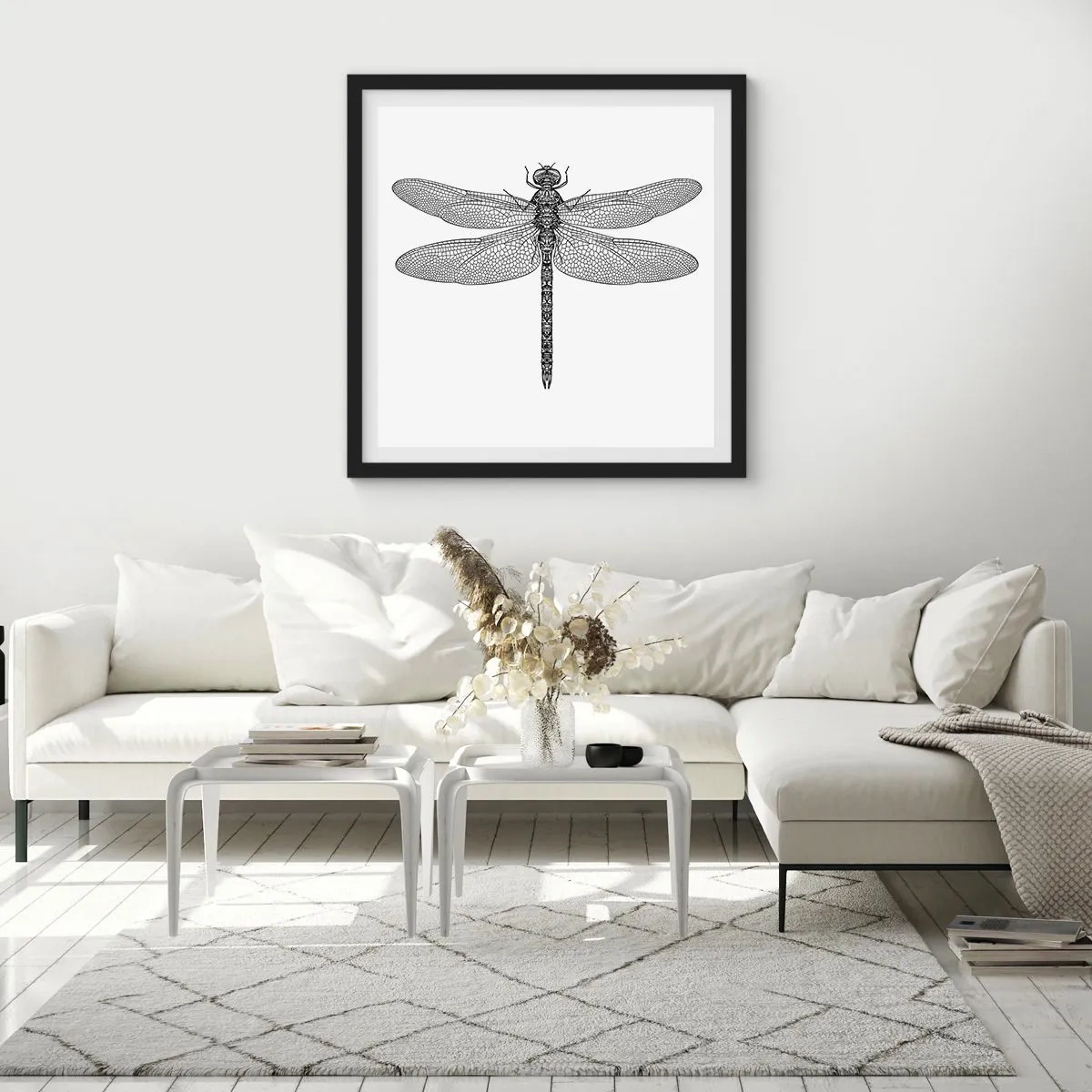 Plakát v černém rámu - Přesnost přírody - 40x40 cm