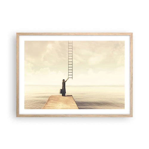 Plakát v rámu světlý dub - Magická cesta - 70x50 cm