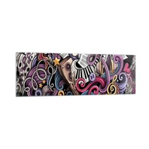 Obraz na skle - Komplikovaná melodie - 160x50 cm