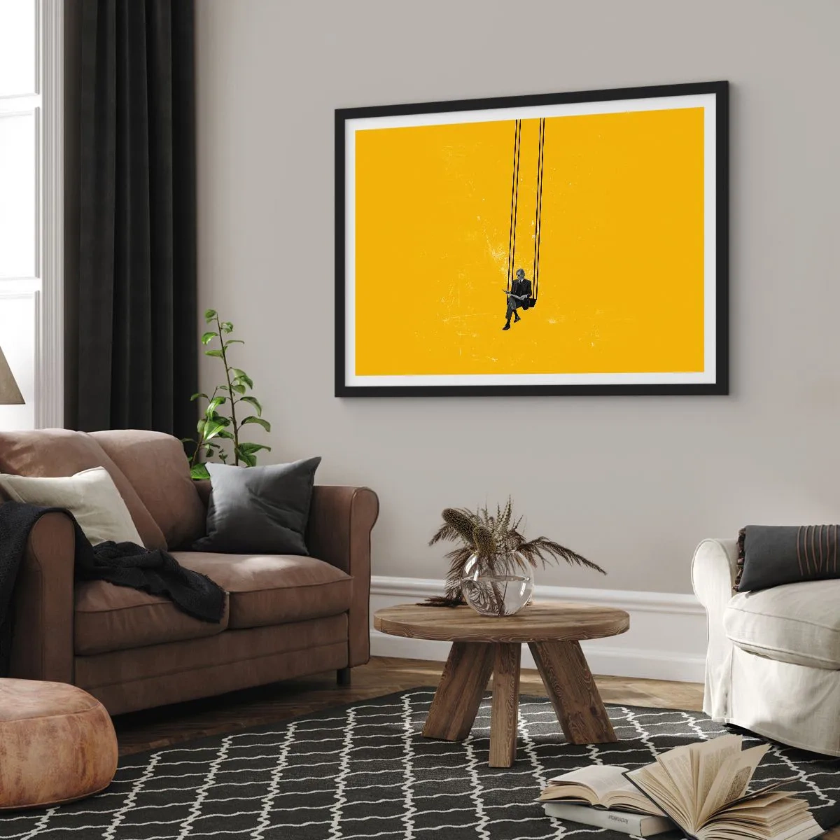 Plakát v černém rámu - Den jako každý jiný - 70x50 cm