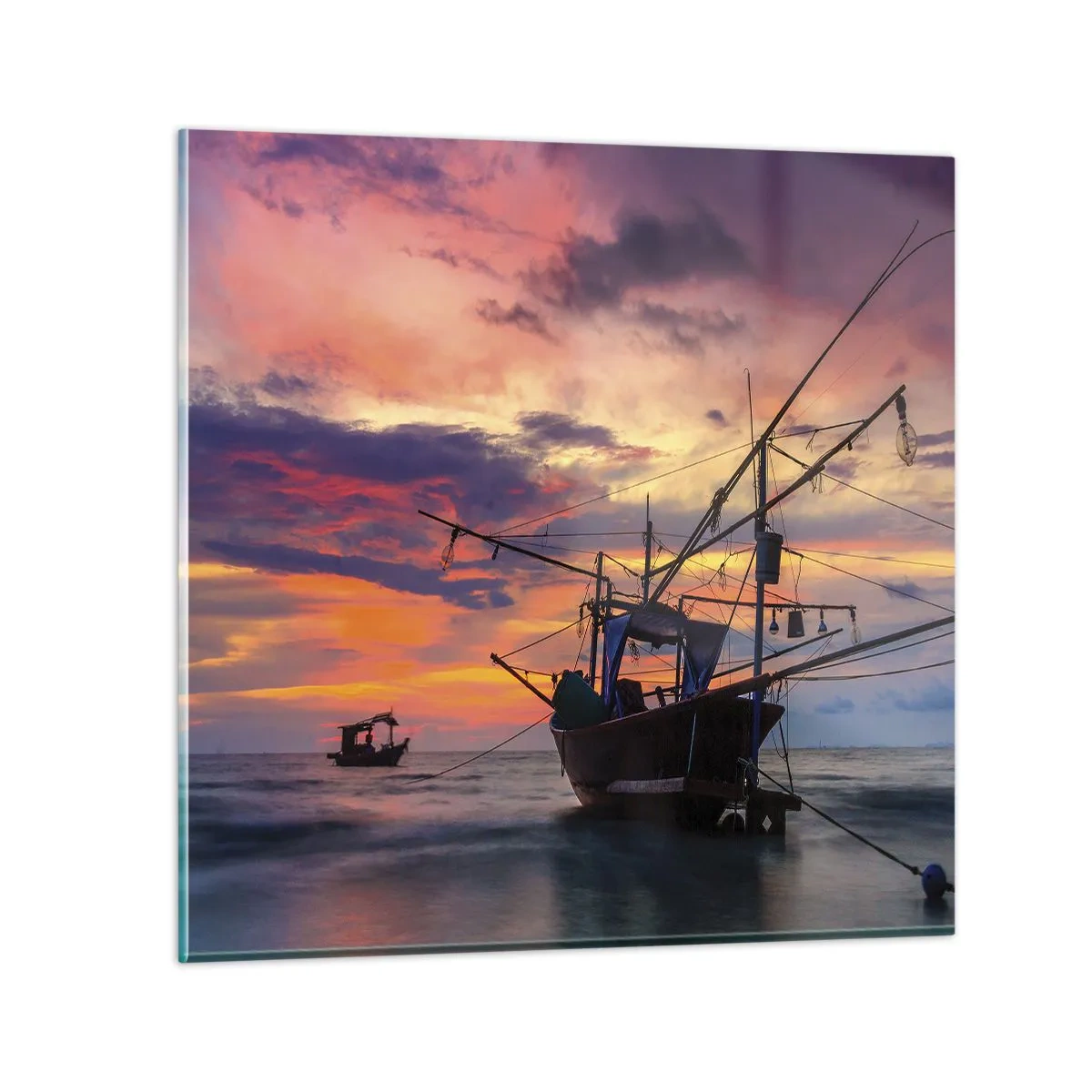 Obraz na skle - Exotický večer - 60x60 cm